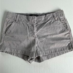 J.Crew Sz 6 Mercantile Classic Chino Gray Shorts Pockets Mid Rise